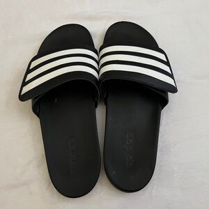 Men’s Adidas Classic Black and White Slides